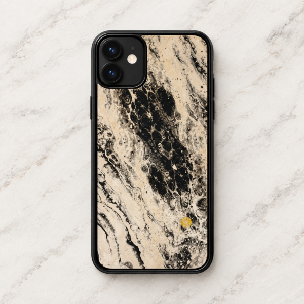 漆職人手仕上げ 蒟醤スマホケース 　八島扇堂　大理石（AD－003）