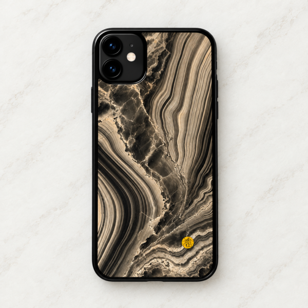 漆職人手仕上げ 蒟醤スマホケース 　八島扇堂　大理石（AD－027）